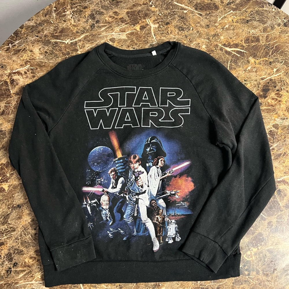 Star Wars Black Graphic Crewneck Sweatshirt